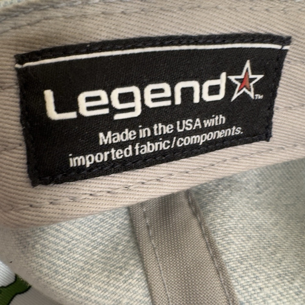 Legend‎ Headwear Adjustable Multicolor Hat Leather Strap Brown Blue Made In USA - Picture 9 of 11